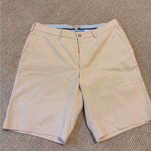 Peter Millar Light Tan Flat Front Shorts
